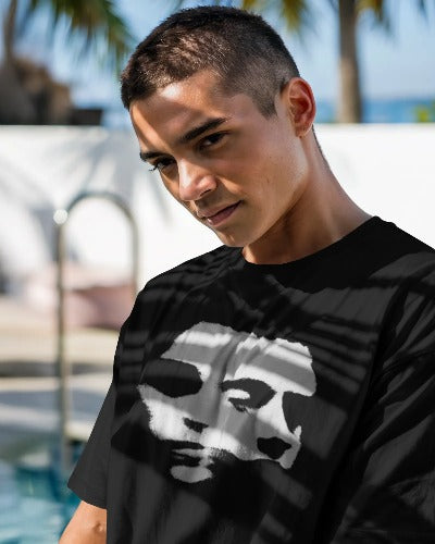 Aesthetic Black Fear, Black Power oversized tshirt for men